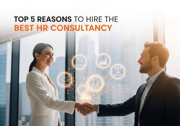 Handshake representing HR consultancy partnership