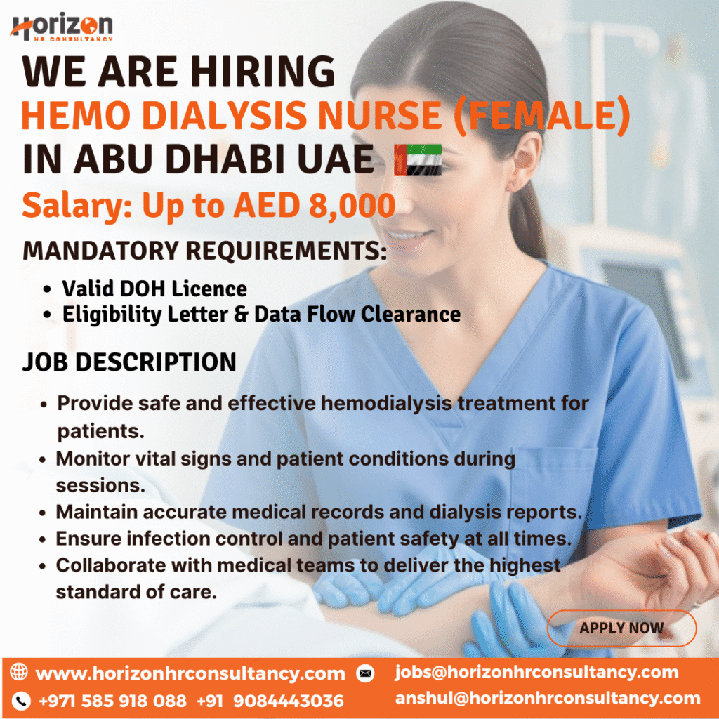 Hemo Dialysis Nurse (Female)