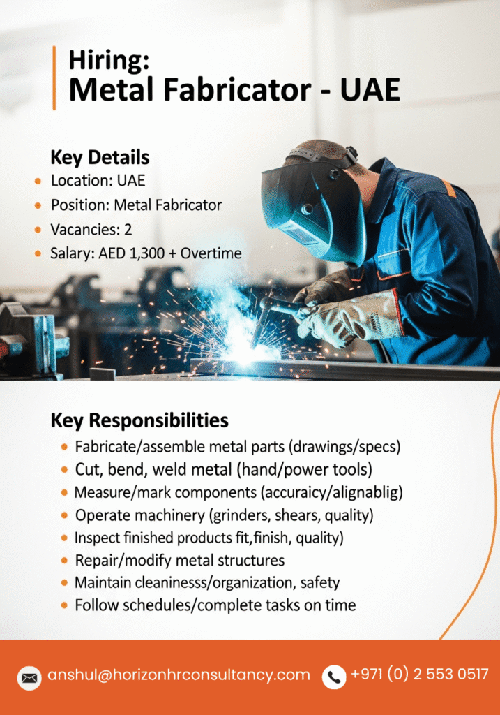Metal Fabricator – UAE